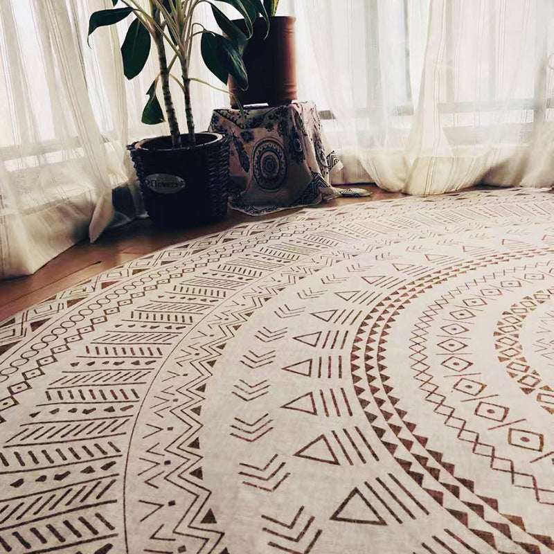 Tapis Rond Nordique │ Motif Rayures │ Confort et Élégance pour Votre Intérieur