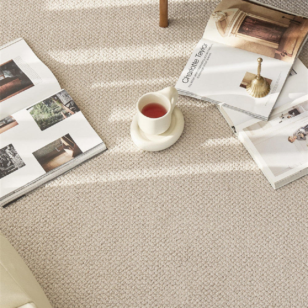 Tapis en Laine de Nouvelle-Zélande │ Style Nordique Minimaliste │ Confort Naturel pour Salon et Chambre
