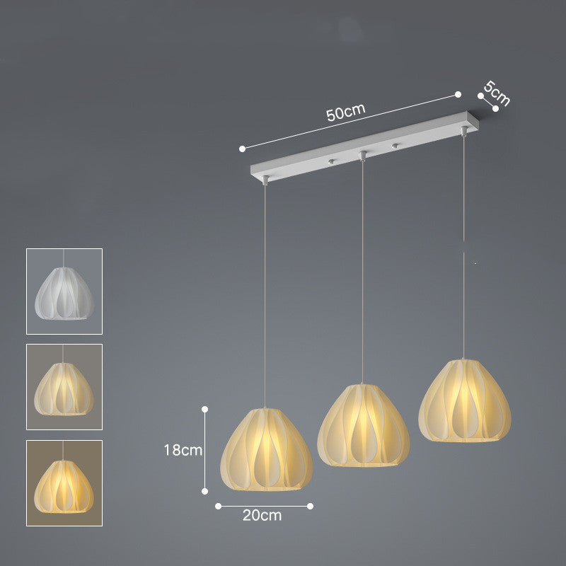 Lustre Nordique en Fer │ Éclairage Élégant avec Lumière LED Tricolore