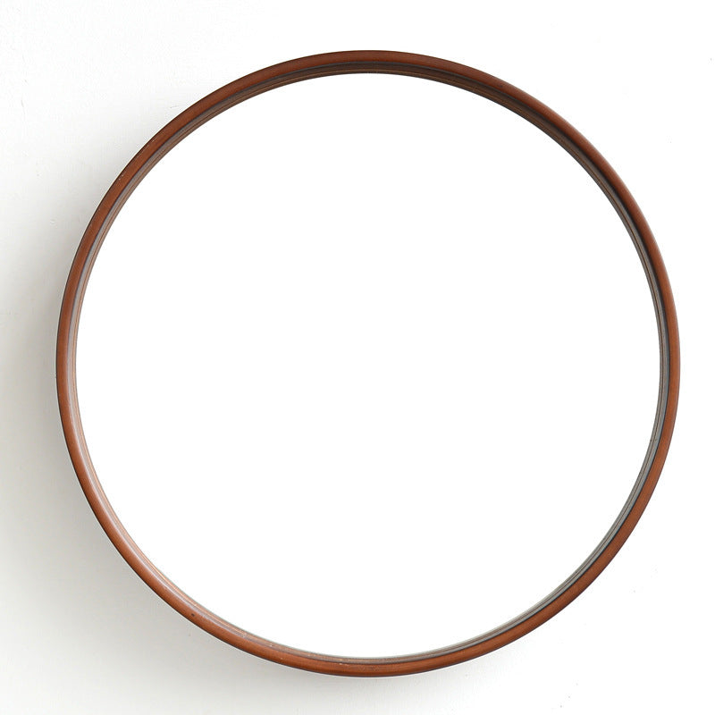 Miroir Rond Suspendu en Bois Massif │ Élégance Moderne pour Votre Espace