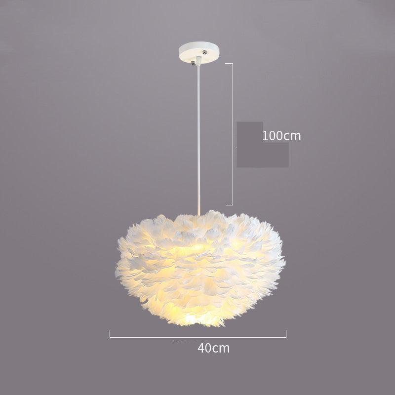 Lustre en Fer Moderne Minimaliste │ Éclairage Romantique pour Chambre