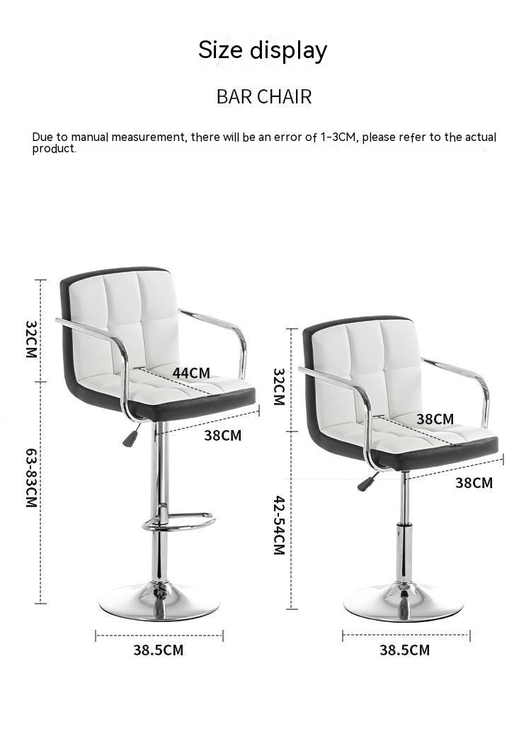 Chaise Moderne Blanche │ Hauteur Ajustable et Pivotante │ Parfaite pour la Cuisine