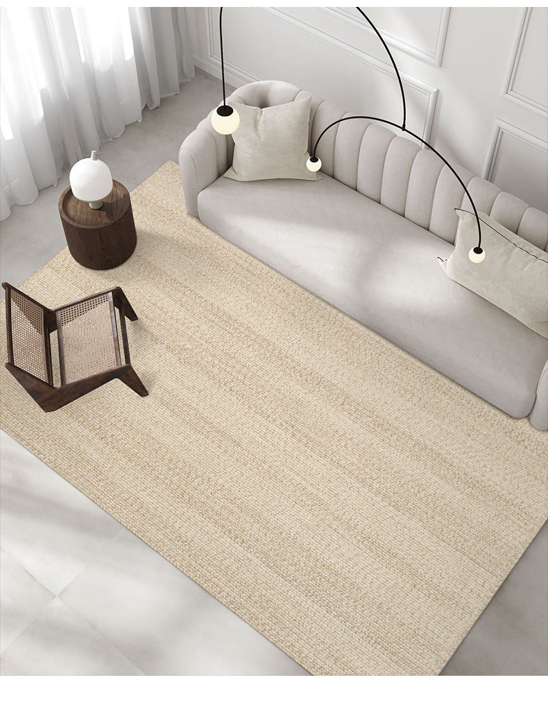 Tapis en Laine Naturelle avec Rayures │ Artisanat raffiné et Fait Main
