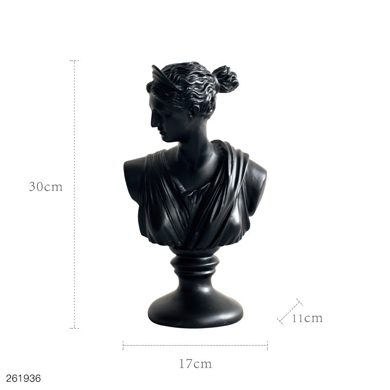 Statue de David Venus │ Ornement de Tête de Style Européen │ Décoration en Résine
