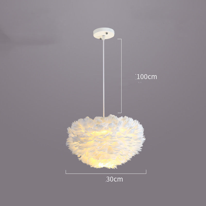 Lustre en Fer Moderne Minimaliste │ Éclairage Romantique pour Chambre