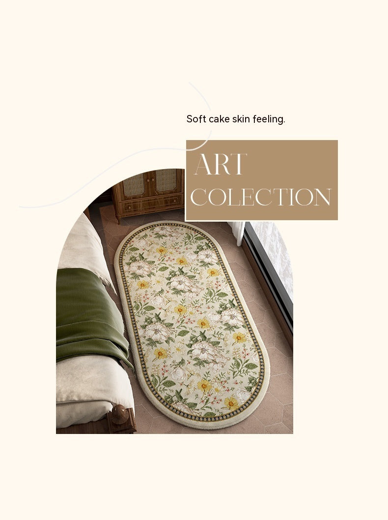 Tapis de Chevet Rétro en Forme Spéciale │ Élégance Naturelle pour la Chambre
