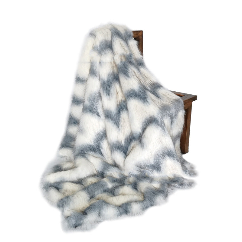 Couverture en Fausse Fourrure de Renard │Confort pour Toutes les Saisons