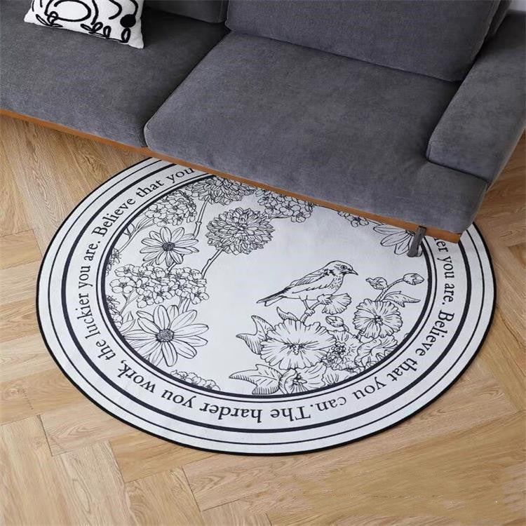Tapis Rond Grand Format pour Salon │ Élégance Nordique pour Votre Intérieur