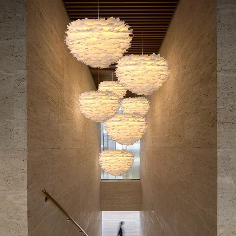 Lustre en Fer Moderne Minimaliste │ Éclairage Romantique pour Chambre
