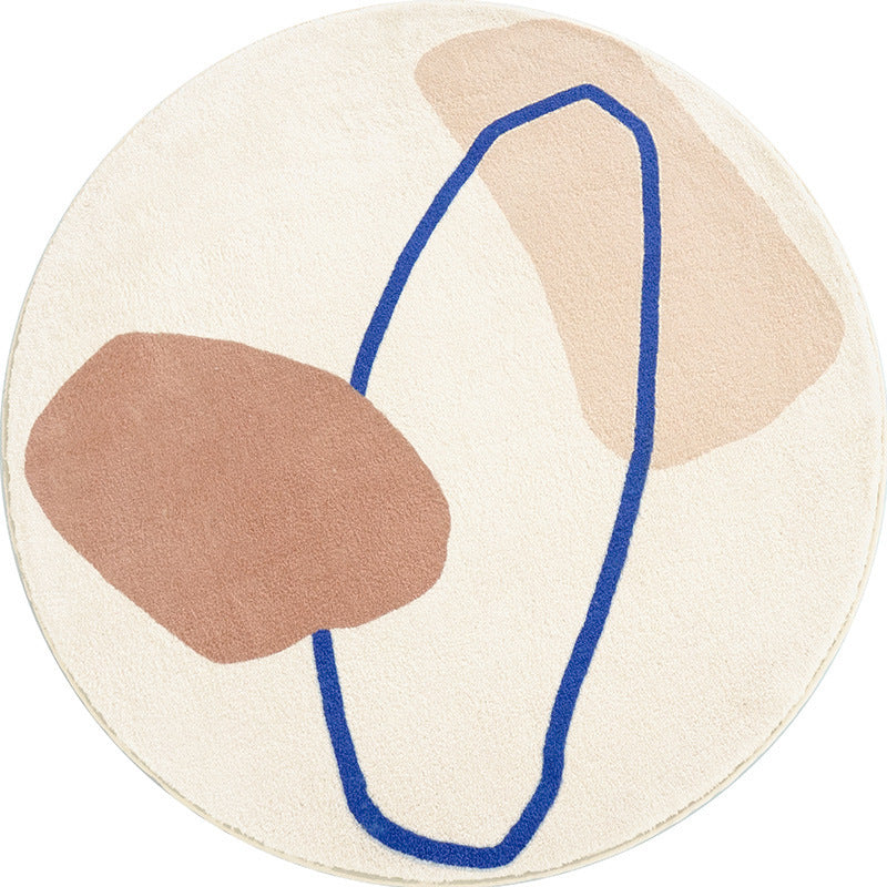 Tapis Rond Minimaliste Nordique │ Élégance et Modernité pour Votre Espace