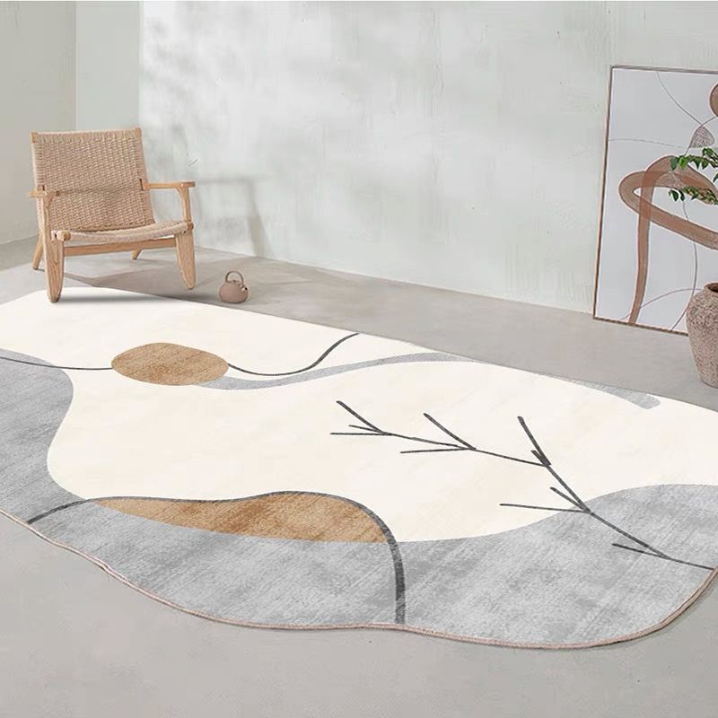 Tapis en Forme Irrégulière │ Élégance Contemporaine pour Votre Espace de Vie