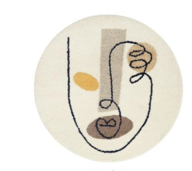 Tapis Rond Minimaliste Nordique │ Élégance et Modernité pour Votre Espace