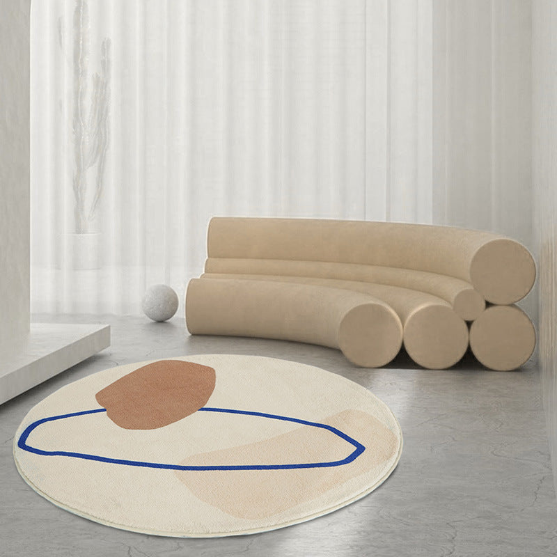Tapis Rond Minimaliste Nordique │ Élégance et Modernité pour Votre Espace