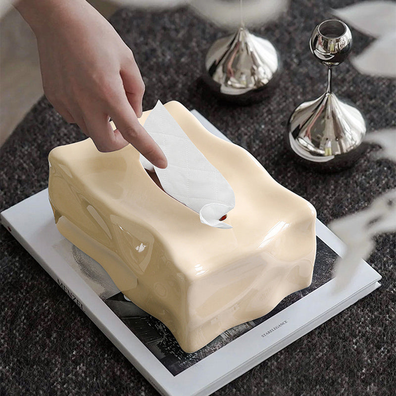 Boîte à Mouchoirs en Céramique Simple │ Sens Haut de Gamme pour le Salon