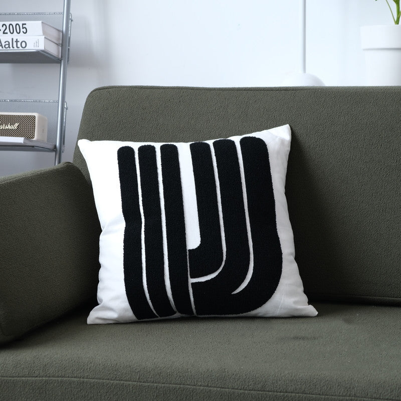 Housse de Coussin et coussin Géométrique en Coton | Design Moderne