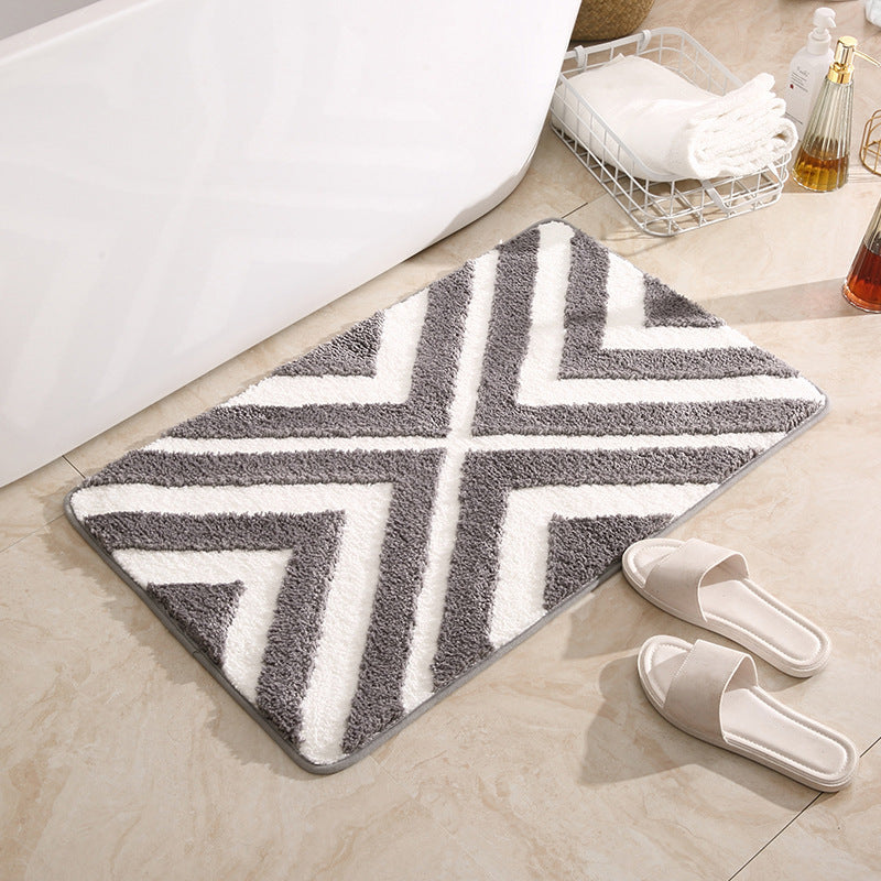 Tapis de Porte ou Salon Touffeté │ Style Géométrique et Confort