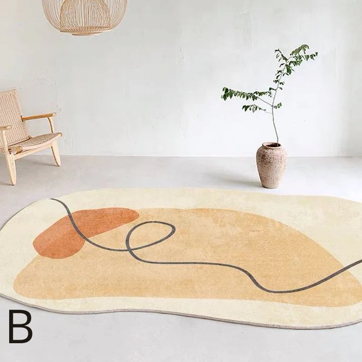 Tapis en Forme Irrégulière │ Élégance Contemporaine pour Votre Espace de Vie