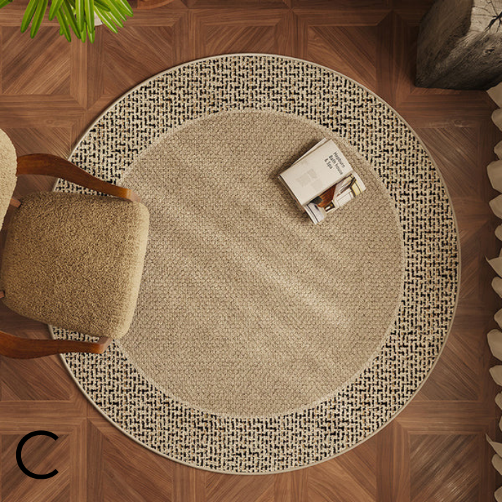 Tapis de Sol Rond │ Élégance Moderne pour Votre Salon