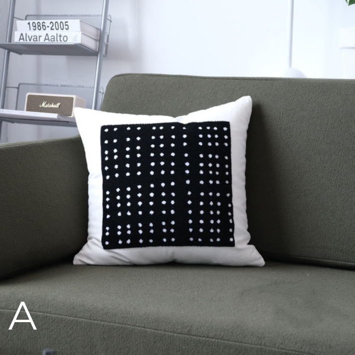 Housse de Coussin et coussin Géométrique en Coton | Design Moderne