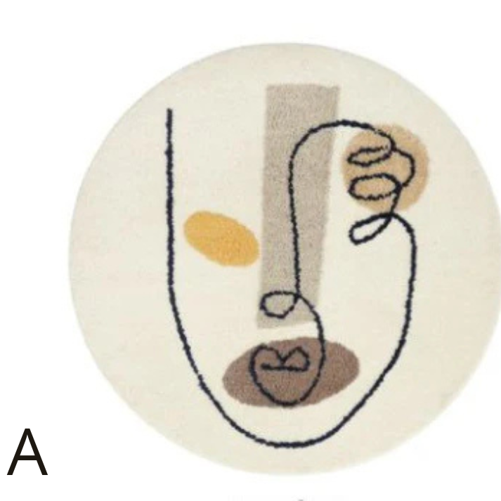 Tapis Rond Minimaliste Nordique │ Élégance et Modernité pour Votre Espace