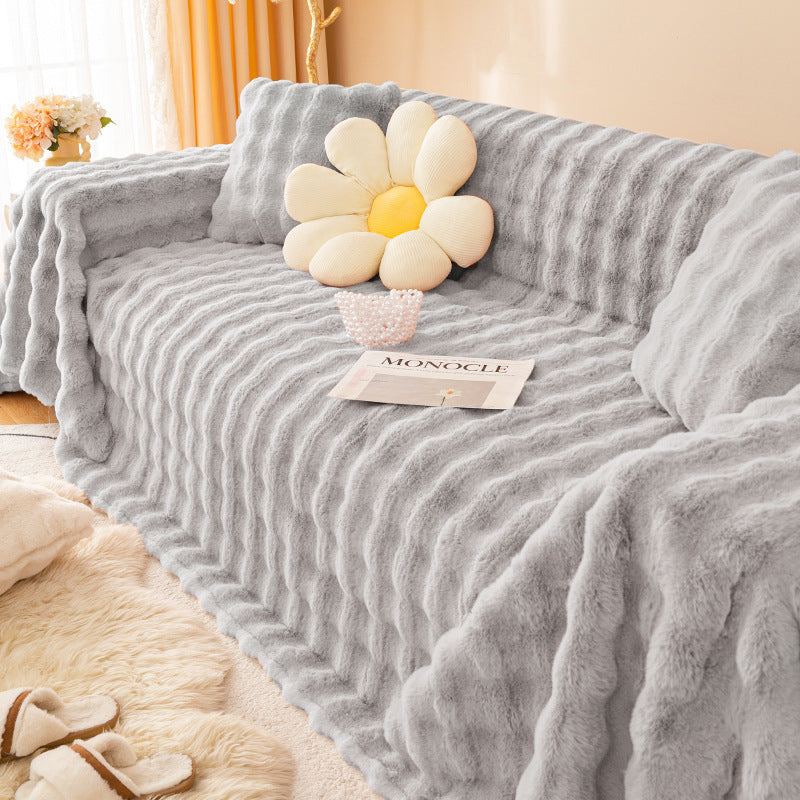 Housse de Canapé en Peluche │Confort Absolu