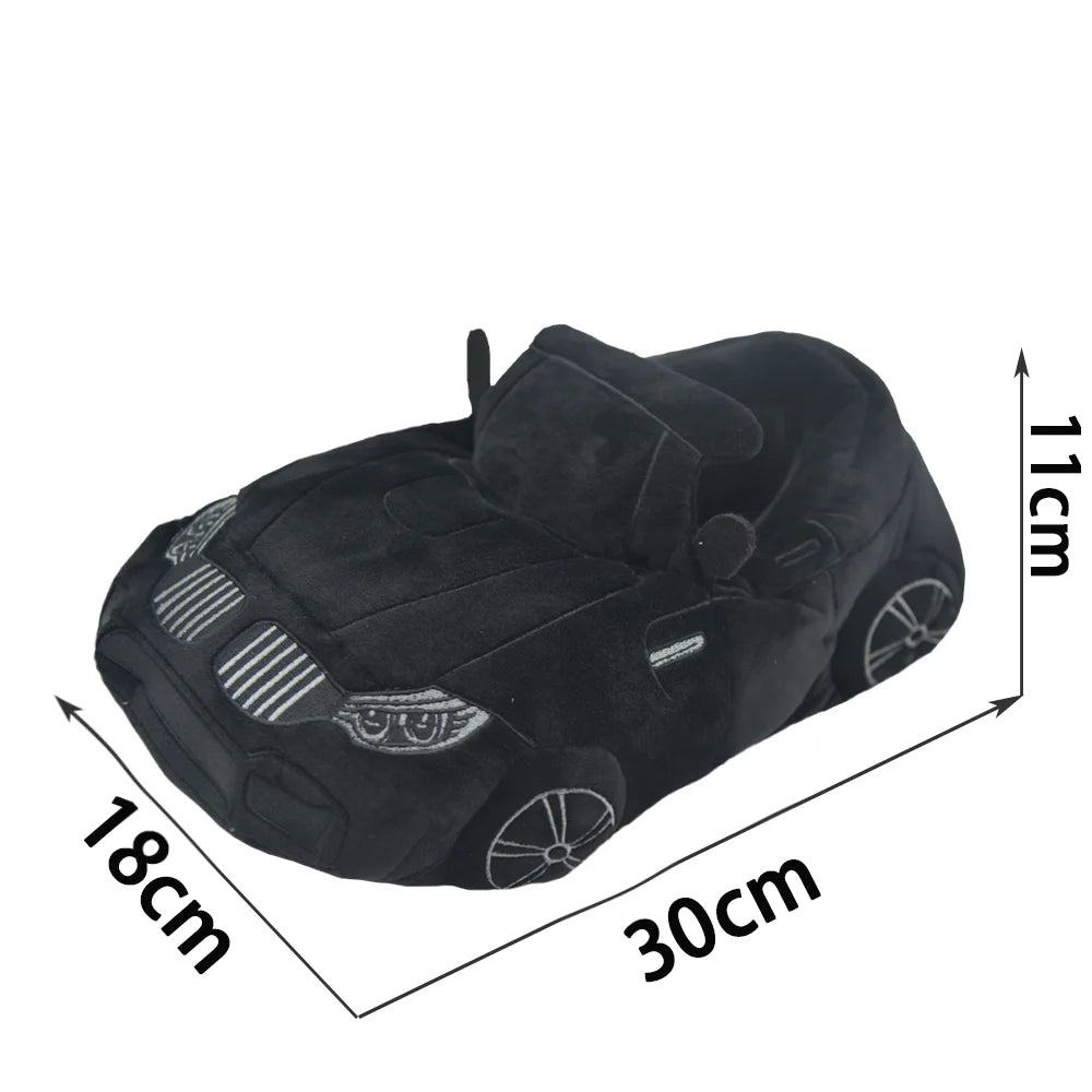 10 COLORS Vehicle Shape Plush Slippers Women Men Cartoon Car Warm Soft House Shoes Birthday Party Indoor Slipper