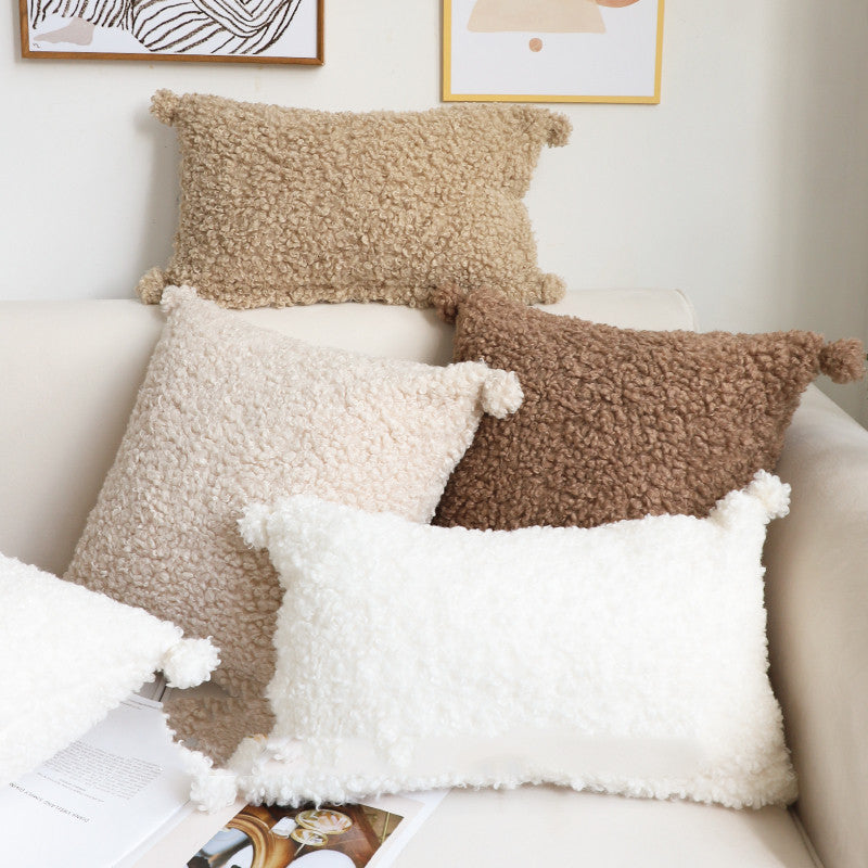 Oreiller à Poils Épais pour l'Automne et l'Hiver │ Confort Élégant pour votre Salon