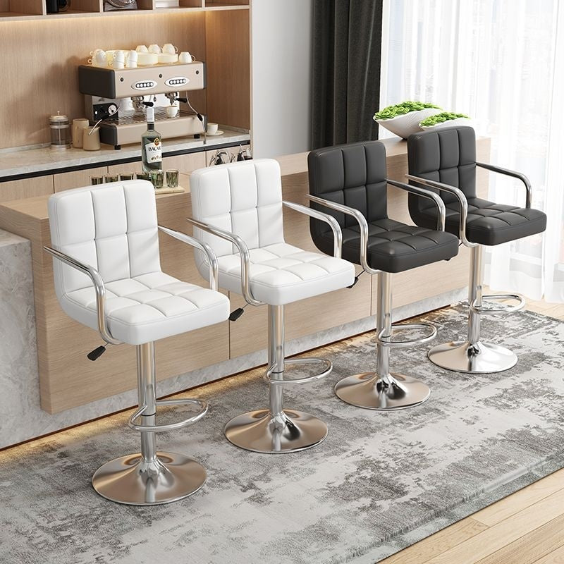 Chaise Moderne Blanche │ Hauteur Ajustable et Pivotante │ Parfaite pour la Cuisine
