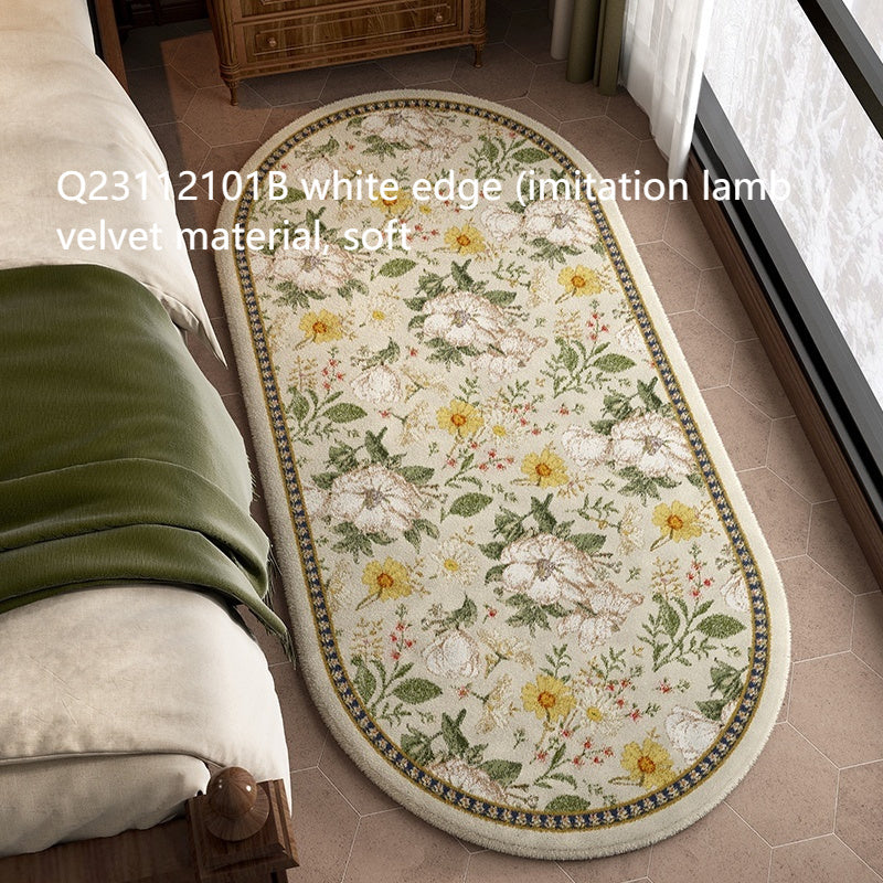 Tapis de Chevet Rétro en Forme Spéciale │ Élégance Naturelle pour la Chambre