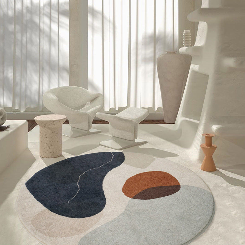 Tapis Rond Minimaliste Nordique │ Élégance et Modernité pour Votre Espace