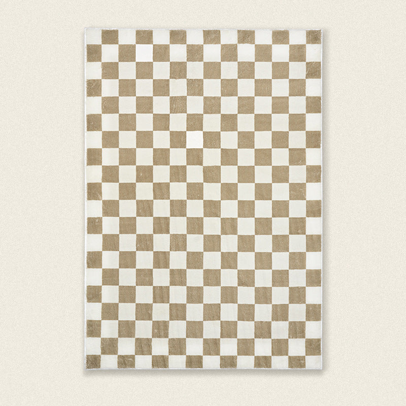 Tapis Retro classique Checkerboard Vertigo │ Style Moderne Minimaliste pour Salon et Chambre