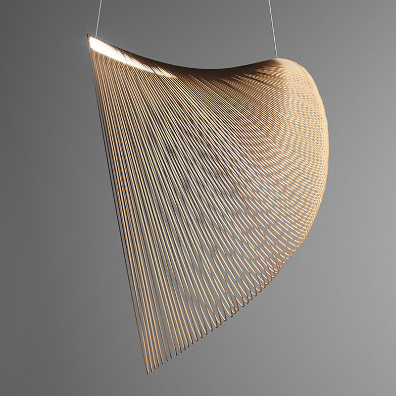 Lampe de Plafond en Bois de Forme Spéciale │ Originalité et Chaleur pour Votre Intérieur