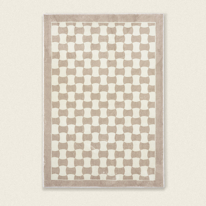 Tapis Retro classique Checkerboard Vertigo │ Style Moderne Minimaliste pour Salon et Chambre