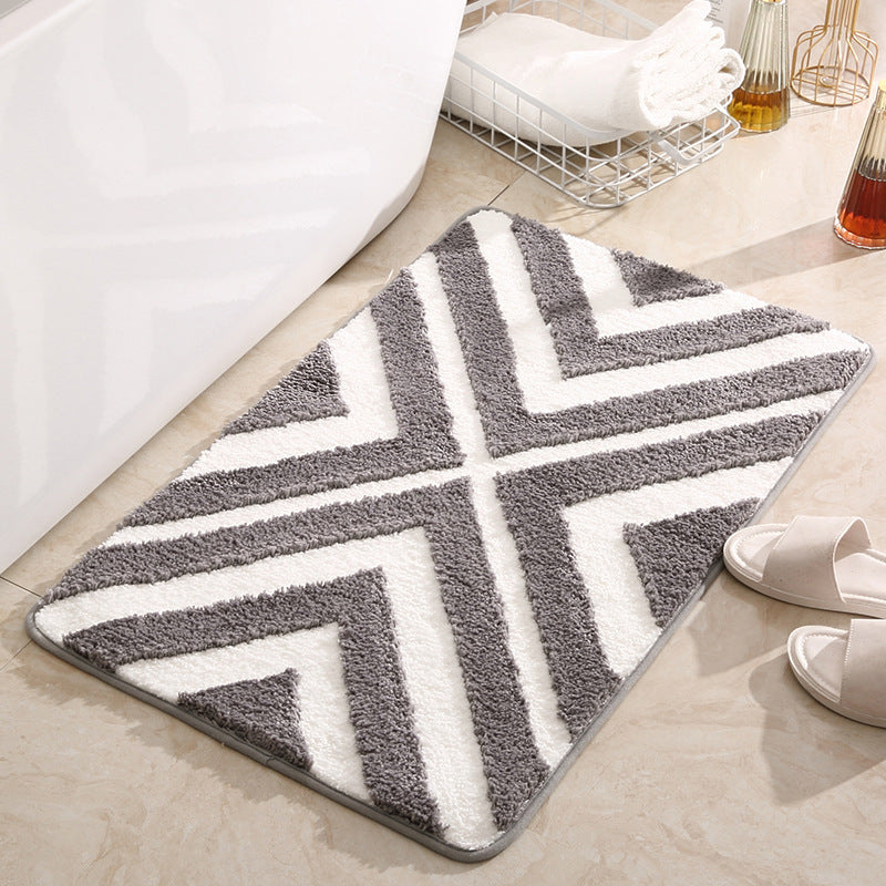 Tapis de Porte ou Salon Touffeté │ Style Géométrique et Confort