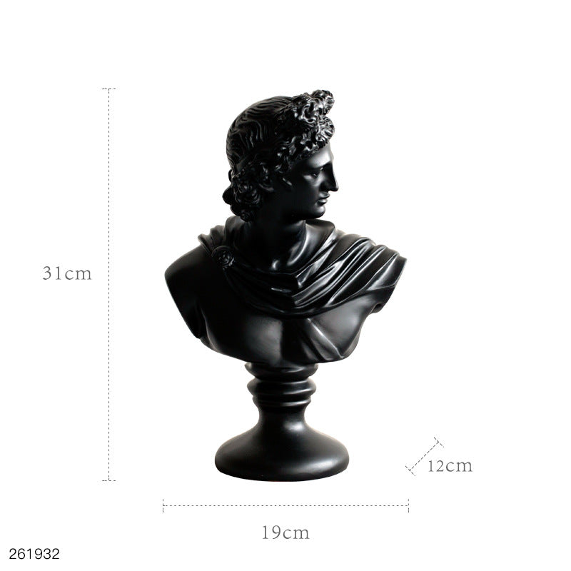 Statue de David Venus │ Ornement de Tête de Style Européen │ Décoration en Résine