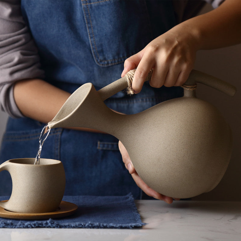 Ensemble de Carafe Fraîche en Poterie Raffinée │ Élégance et Praticité pour votre Table