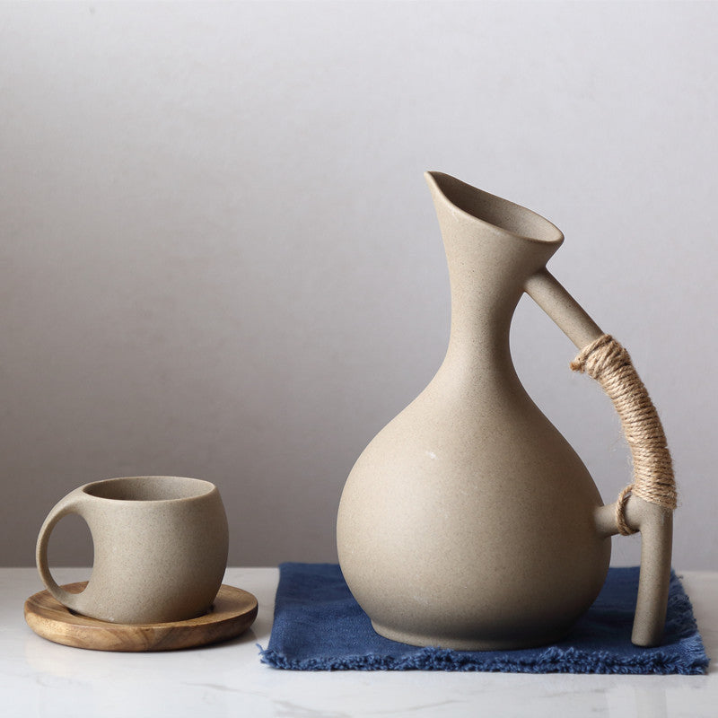 Ensemble de Carafe Fraîche en Poterie Raffinée │ Élégance et Praticité pour votre Table