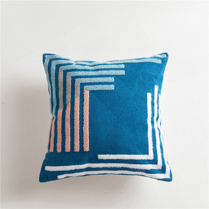 Housse de Coussin Brodée en Coton | Style Scandinave Sophistiqué