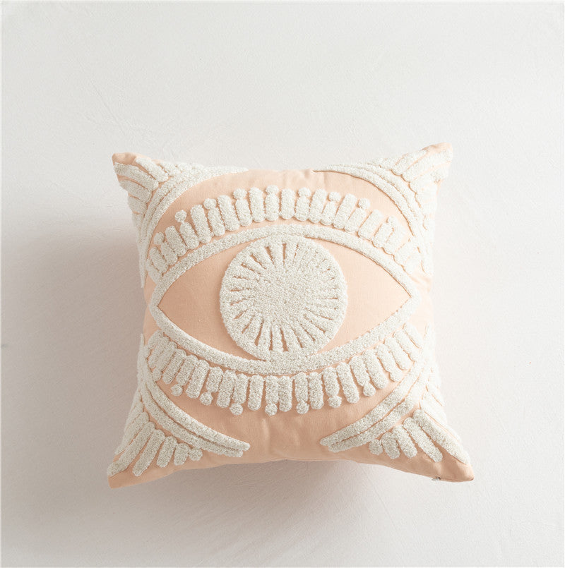 Housse de Coussin Brodée en Coton | Style Scandinave Sophistiqué