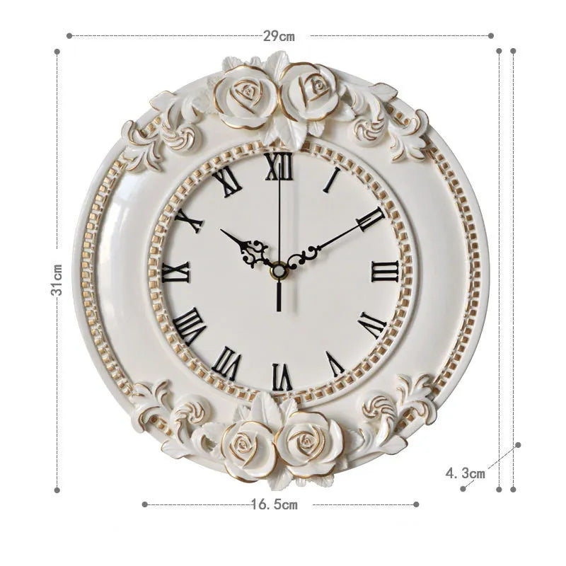 Horloge Murale Moderne Couronne de Roses │ Élégance Contemporaine