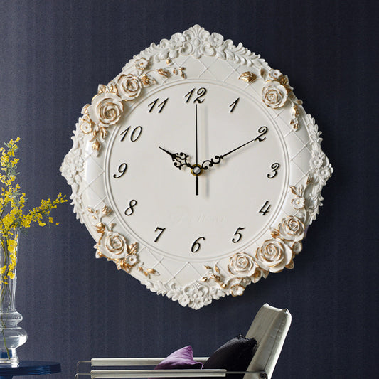 Horloge Murale Moderne Couronne de Roses │ Élégance Contemporaine