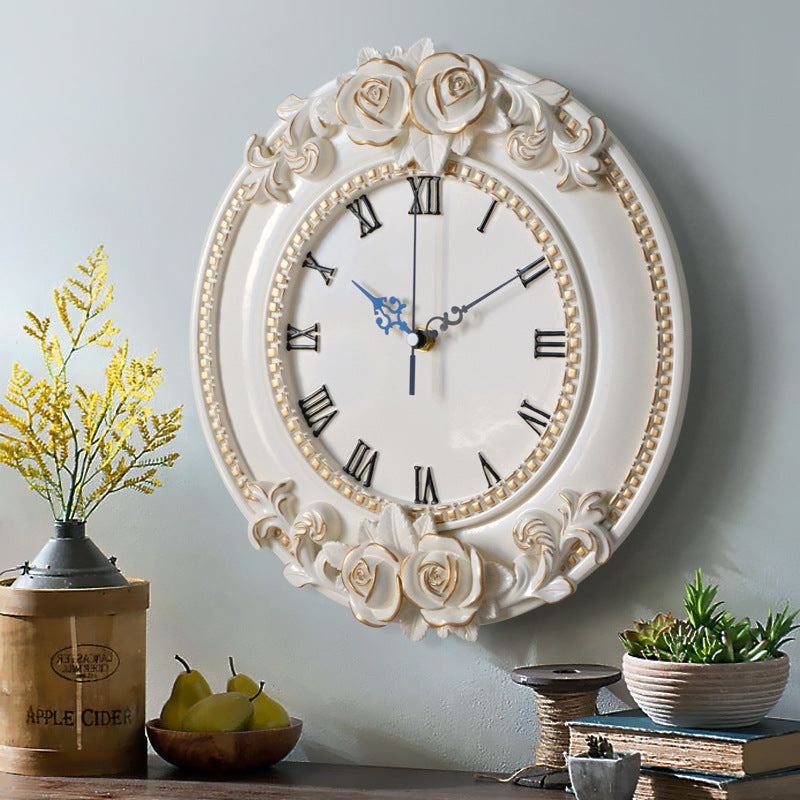 Horloge Murale Moderne Couronne de Roses │ Élégance Contemporaine