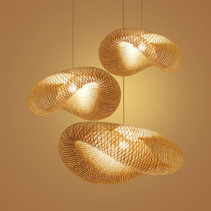 Lustre en Bambou pour une Ambiance Zen │ Lampe de Salon de Thé