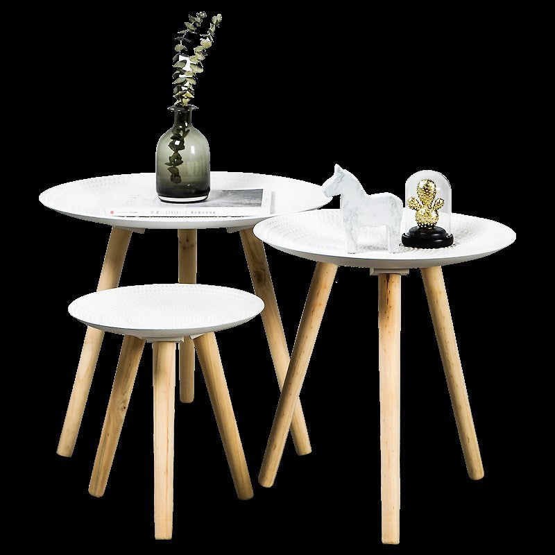 Table Basse Ronde Créative pour Salon Moderne Nordique │ Décoration de Table pour Chambre à Coucher et Salon │ Petite Décoration de Canapé Simple et Moderne