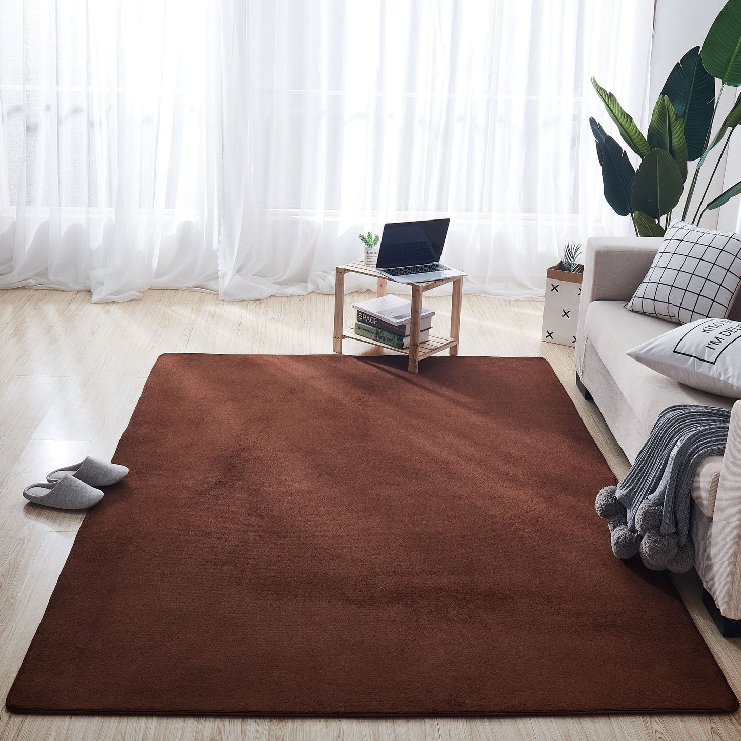 Tapis en Corail pour Salon et Chambre │ Douceur et Élégance Moderne