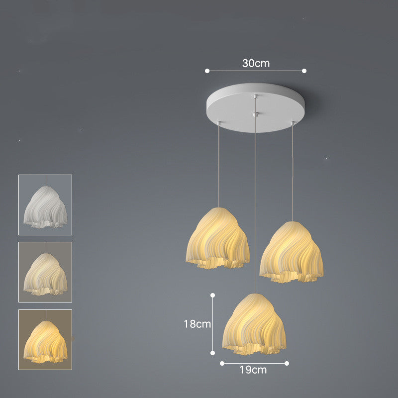 Lustre Nordique en Fer │ Éclairage Élégant avec Lumière LED Tricolore