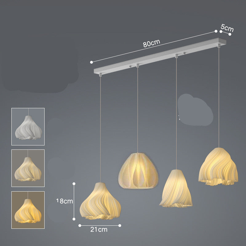 Lustre Nordique en Fer │ Éclairage Élégant avec Lumière LED Tricolore