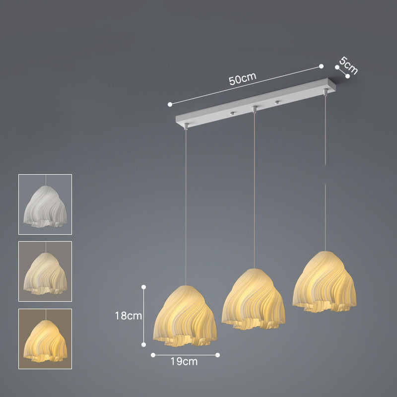 Lustre Nordique en Fer │ Éclairage Élégant avec Lumière LED Tricolore