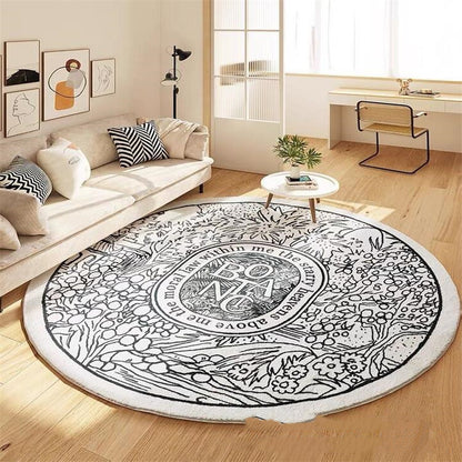 Tapis Rond Grand Format pour Salon │ Élégance Nordique pour Votre Intérieur
