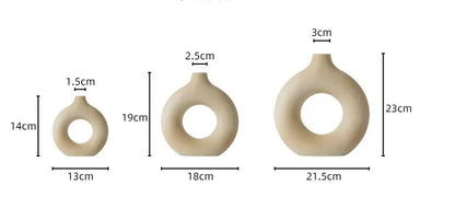 Vase à Biscuit Suspendu en Porcelaine │ Élégance Moderne Givrée